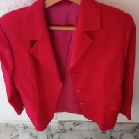 Червено дамско сако, снимка 2 - Сака - 43337558