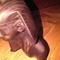 Тутанкамон египетска дървена статуя маска Н-18см на 16х10см, снимка 6 - Декорация за дома - 27558214