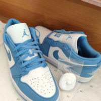 Nike Air Jordan 1 Low unc Blue нови оригинални обувки размер 43 Маратонки номер 43 нови сини обувки, снимка 4 - Маратонки - 37551226