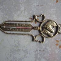 Уникален бронзов термометър с коне , снимка 1 - Други стоки за дома - 39948567
