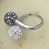 Сребърен пръстен с камъни "Swarovski" проба 925 , снимка 7 - Пръстени - 26286113