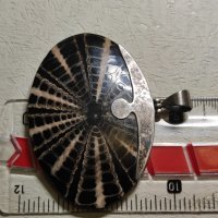Сребърна висулка-обков изработена от черупки (13), снимка 6 - Колиета, медальони, синджири - 43148189