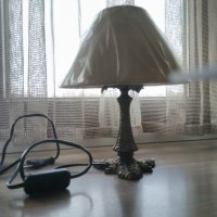 Mесингова настолна нощна лампа , снимка 1 - Антикварни и старинни предмети - 43818729