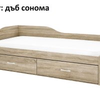 сити 2030 - легло с чекмеджета с табли от към стената и главата за матрак 120/190 см., снимка 2 - Спални и легла - 43759850