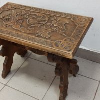 Ръчно изработена дървена масичка, снимка 7 - Антикварни и старинни предмети - 33014859