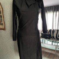 Елегантна черна рокля, снимка 1 - Рокли - 42973250