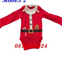 ПРОМО! Коледно бебешко боди с дълъг ръкав Рокля от кадифе Коледа РАЗЛИЧНИ модели размери , снимка 4 - Бодита за бебе - 43071714