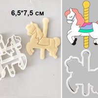 Конче на пръчка Карусел пластмасов резец форма фондан тесто бисквитки, снимка 1 - Форми - 27080920