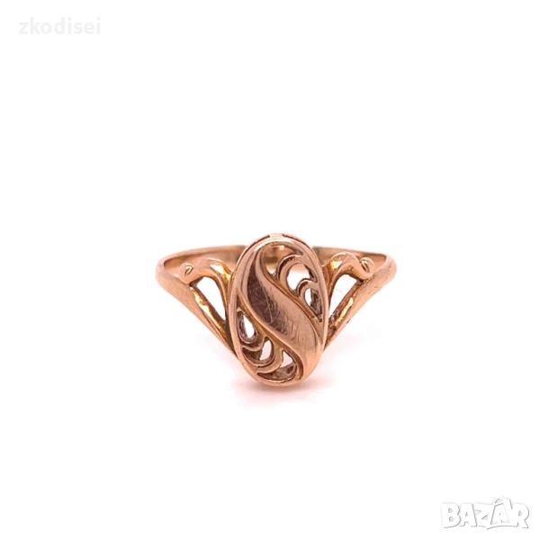 Златен дамски пръстен 2,05гр. размер:55 14кр. проба:585 модел:34810-2, снимка 1