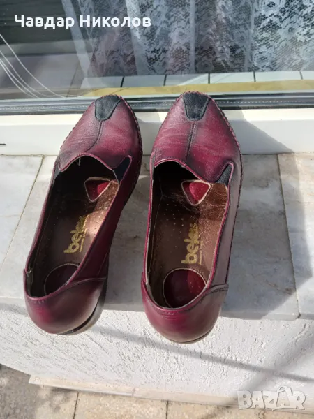 Продавам дамски кожени обувки №40 за пролет и есен., снимка 1