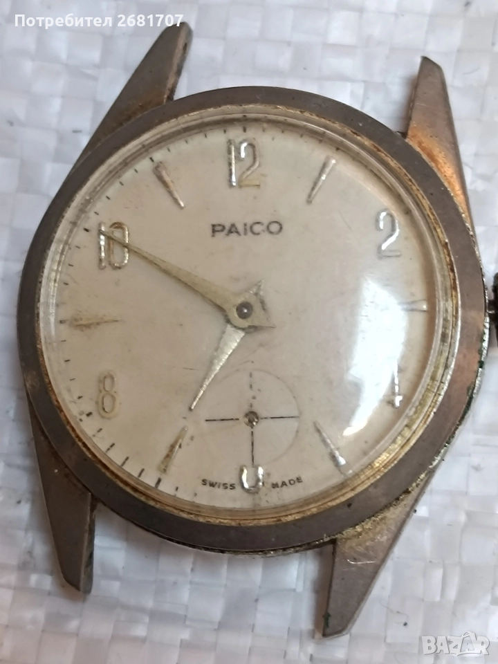 позлатен мъжки часовник PALCO, снимка 1