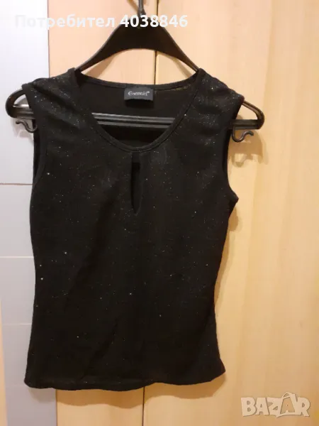 Дамски черен топ, снимка 1