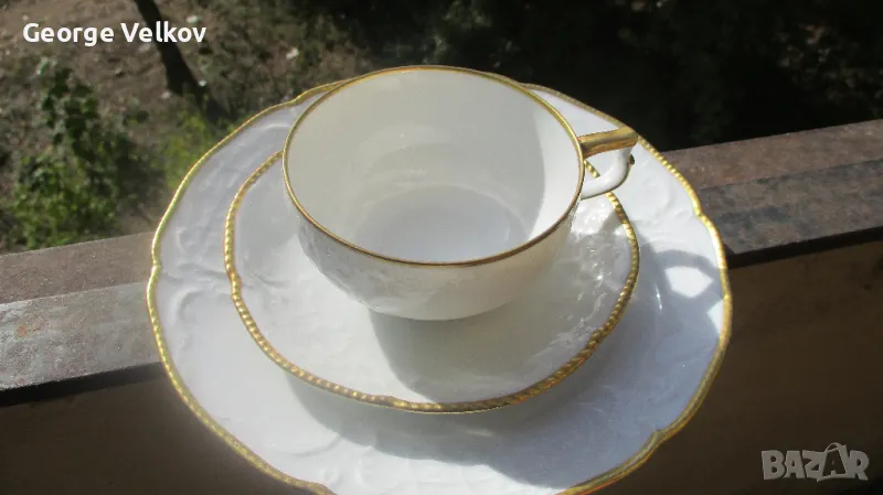 Rosenthal Sanssouci Gold, троен сет за кафе/чай (Розентал Сансуси Голд), снимка 1