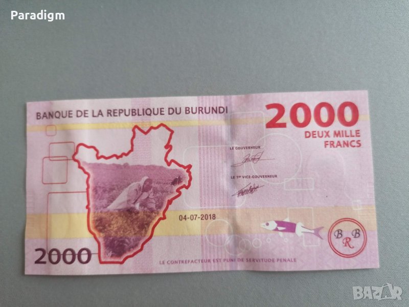 Банкнота - Бурунди - 2000 франка UNC | 2015г., снимка 1