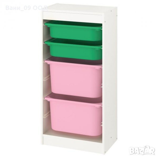 Шкаф за играчки с 4 кутии, снимка 1