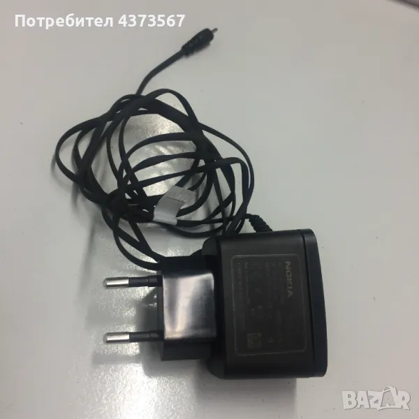 Оригинално зарядно – тънък джак 2 мм- за стари модели Nokia, снимка 1