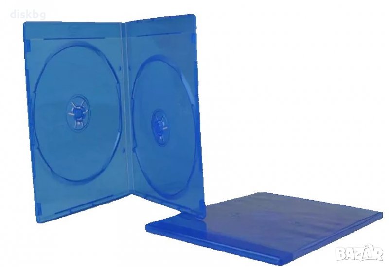 Нова Кутия за Blu-ray 7мм двойна с лого - BD-R Box, Блу рей опаковка, снимка 1
