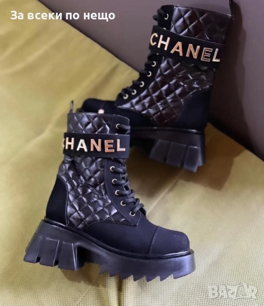 Chanel Дамски Черни Боти Шанел Код S51, снимка 1