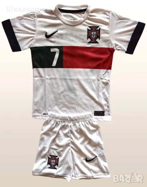 Детски футболен екип Португалия Роналдо комплект тениска къси панталони Portugal Ronaldo, снимка 1