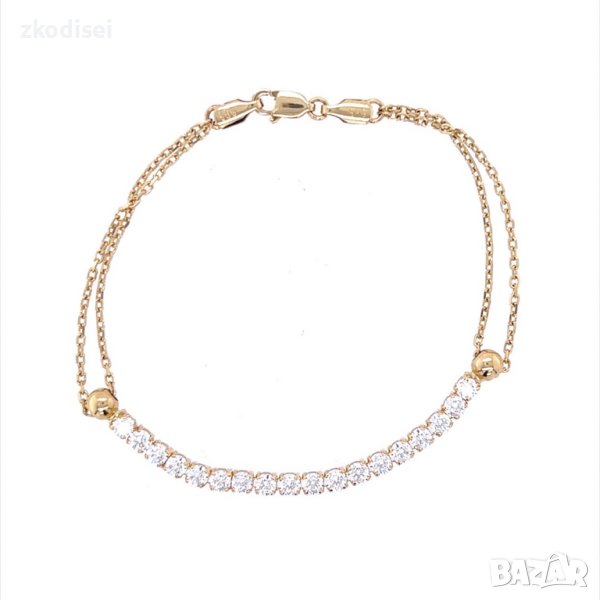 Златна дамска гривна 3,25гр. 16см. 14кр. проба:585 модел:20464-3, снимка 1