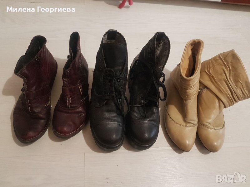 3 чифта дамски боти, н.39, снимка 1