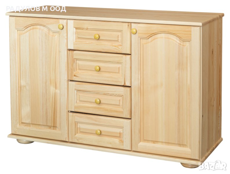 Скрин 120см с две врати и четири чекмеджета / 30356, снимка 1