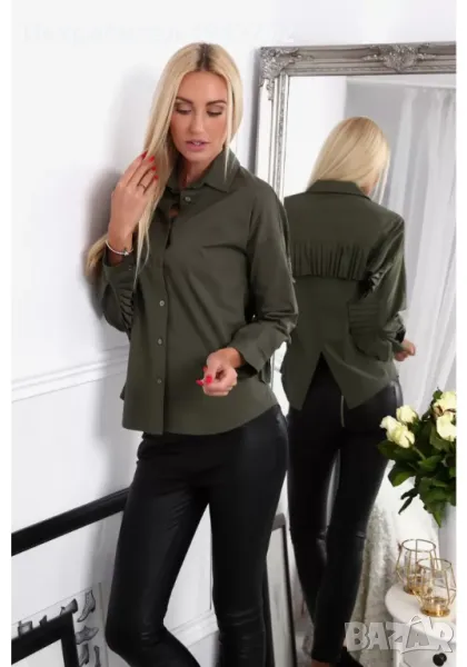 Дамска стилна риза в цвят каки 0223 FASARDI, снимка 1