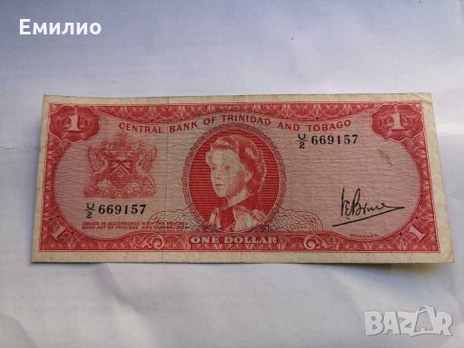 Trinidad and Tobago 1 Dollar 1964 scarce note, снимка 1