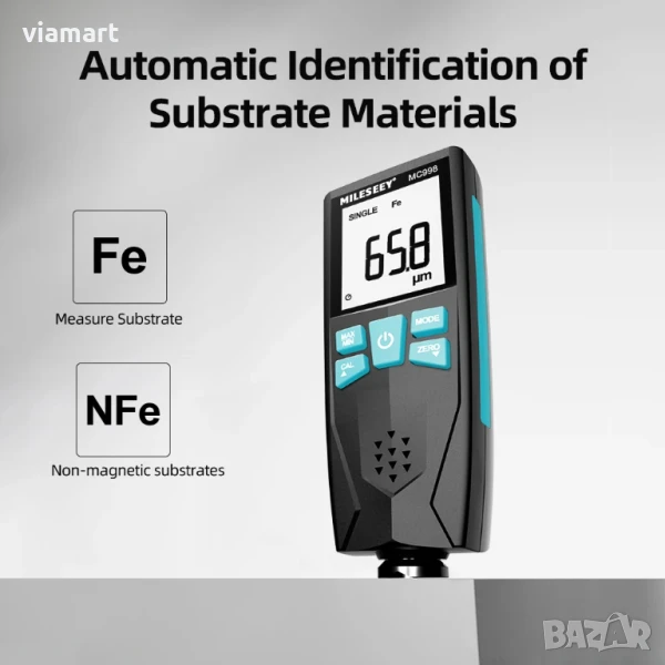 Дебеломер за боя Mileseey MC998 за метал, алуминий и авто боя, с аларма при отклонение, снимка 1