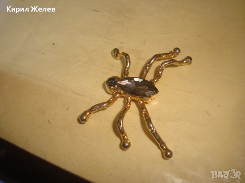 ПОЗЛАТЕНО КРИСТАЛНО ПАЯЧЕ ФИГУРКА за КОЛЕКЦИЯ ДЕКОРАЦИЯ 29482, снимка 1