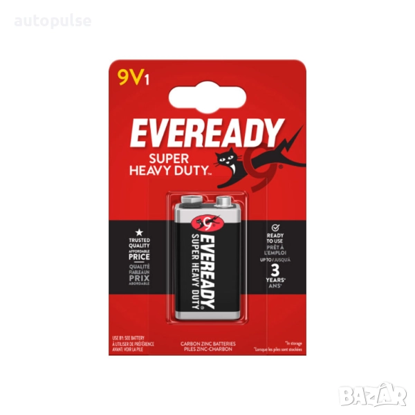 Батерия Eveready SHD цинкова 9V 1 бр., снимка 1