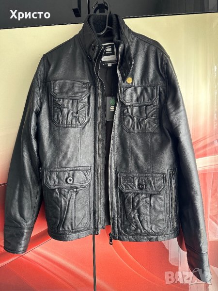 G star кожено яке размер М, снимка 1