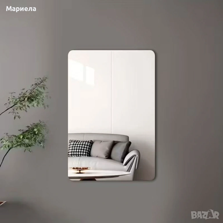 Самозалепващо се акрилно огледало Овал / Правоъгълник, снимка 1