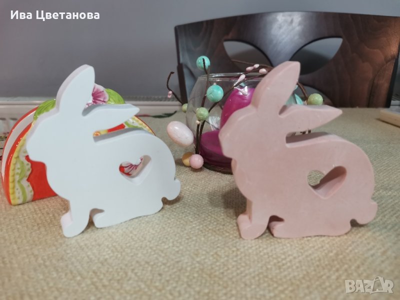 Зайче от гипс , снимка 1