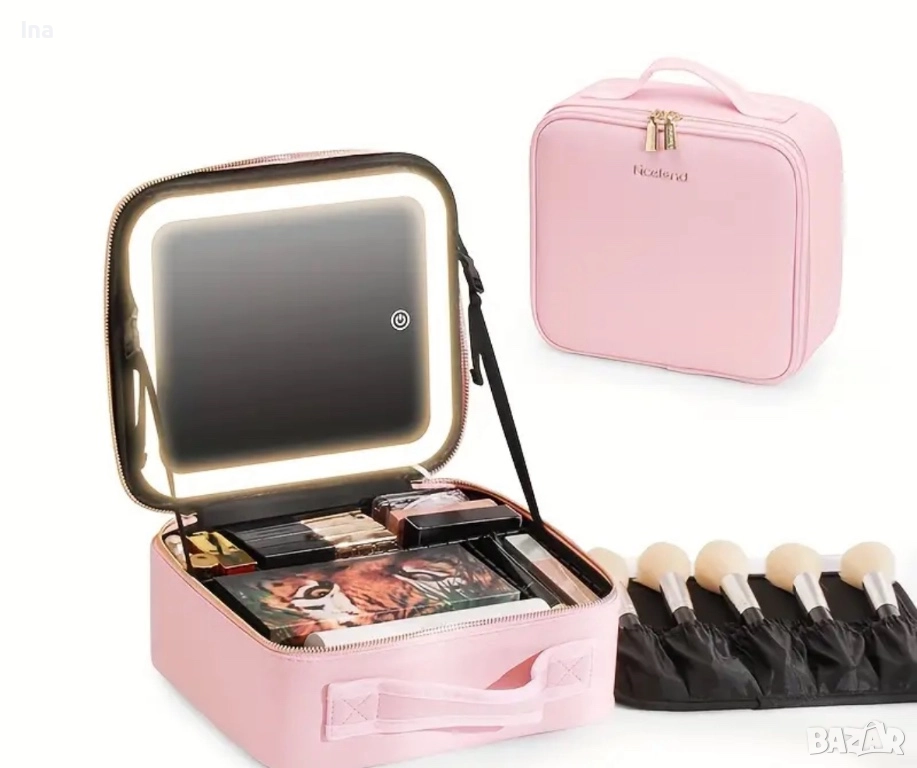 Козметична чанта с лед огледало, снимка 1