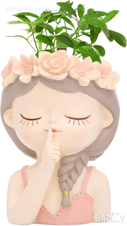 Силиконов молд за кашпа – нежна арт фигурка, снимка 1