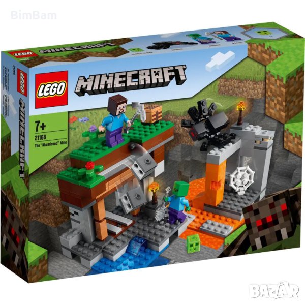 Kонструктор LEGO® Minecraft 21166 - Изоставената мина / 248 части, снимка 1