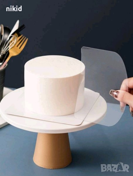 2 бр Гъвкава шпатула за заглаждане и перфектно равно оформяне торта крем ръб, снимка 1