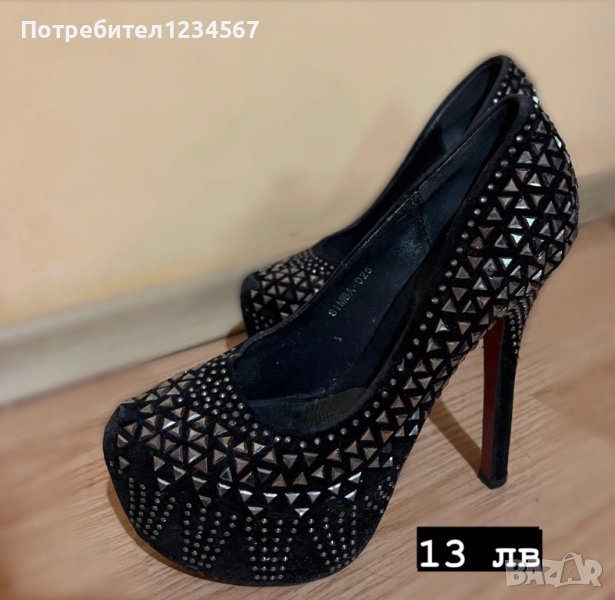 Високи обувки на ток с камъни💎36 номер💎💎, снимка 1
