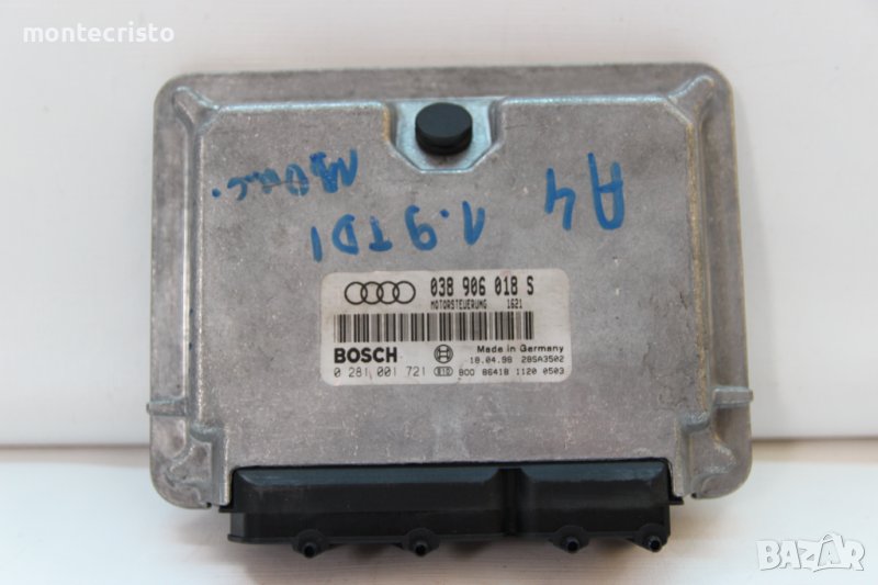Моторен компютър Audi A4 B5 (1994-2001г.) 038 906 018 S / 0 281 001 721 / 038906018S / 0281001721, снимка 1