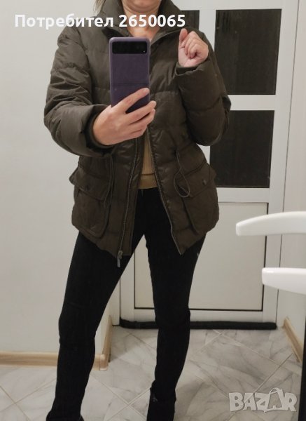 Орг.зелено яке с гъши пух М размер!, снимка 1