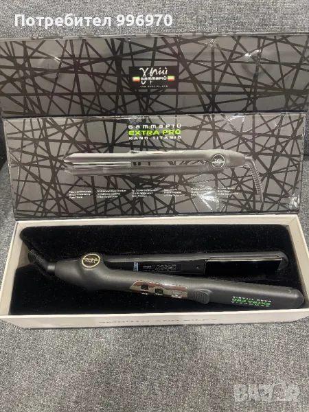 Преса за коса Gammapiu EXTRA PRO NANO TITANIO, снимка 1