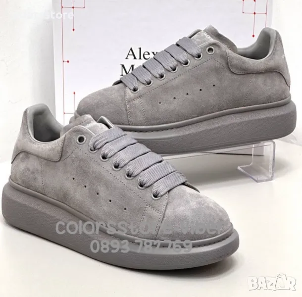Мъжки велурени кецове Alex@nder McQueen-BR49pi, снимка 1