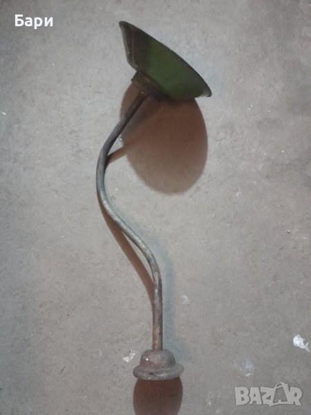 Рядка стара емайлирана индустриална лампа, снимка 1