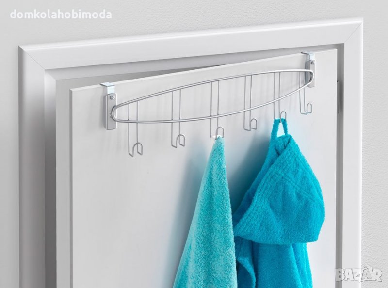 Закачалка за баня, За врата или стена, 6 куки, снимка 1