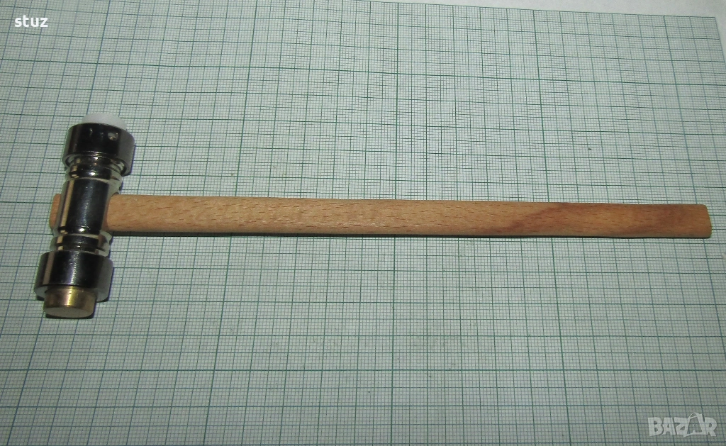 Златарско/часовникарско чукче с бронзова и пластмасова глава, снимка 1