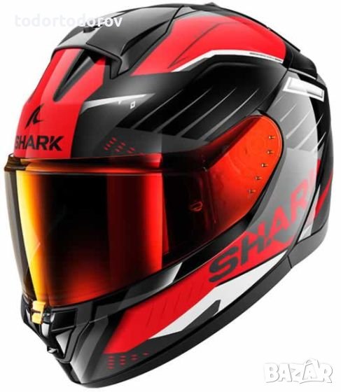 ТОП ЦЕНА мото Каска SHARK RIDILL 2 BERSEK GLOSS, вградени очила NEW, снимка 1