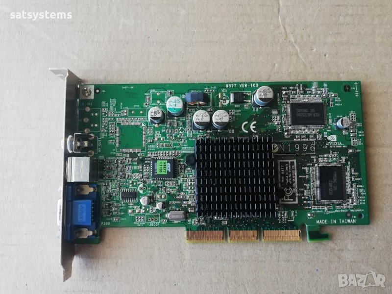 Видео карта NVidia GeForce 4 Creative (8877 VER:100 ) 64MB DDR 128bit AGP, снимка 1