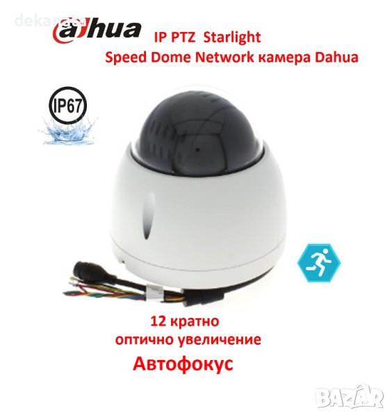 Dahua IP PTZ FullHD камера вари-фокален моторизиран обектив с 12 кратно оптично увеличение Автофокус, снимка 1