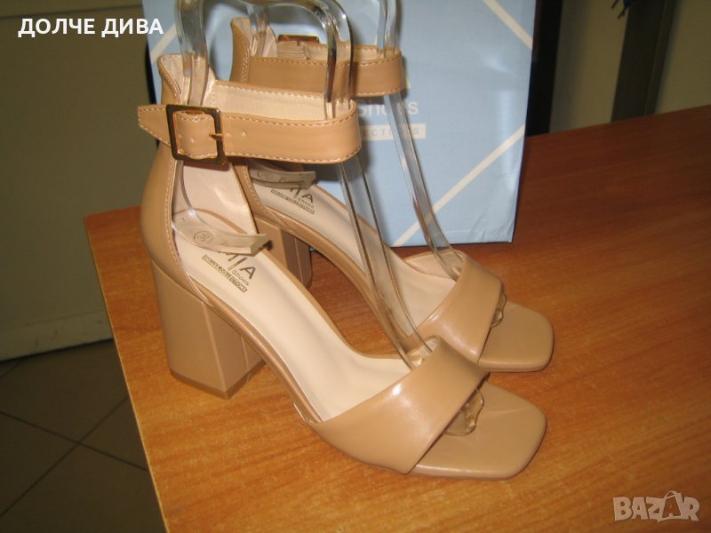 НАМАЛЕНИЕ Дамски сандали м.3013  бежави, снимка 1